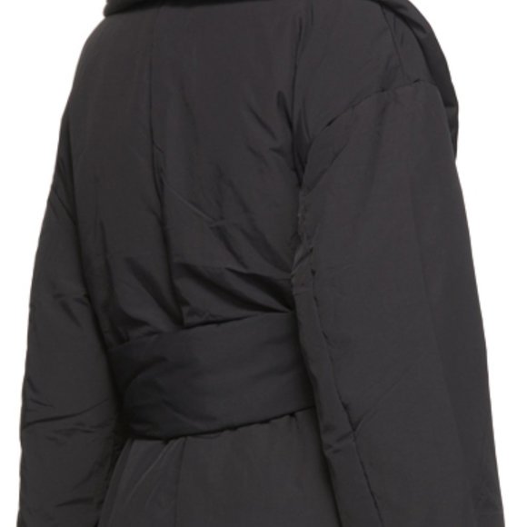 Toteme Belted Down Robe Coat Black (size 32) - Picture 7 of 8
